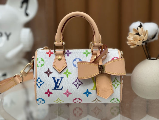 Geantă de umăr din piele pentru femei Louis Vuitton Murakami - Ediție limitată de lux