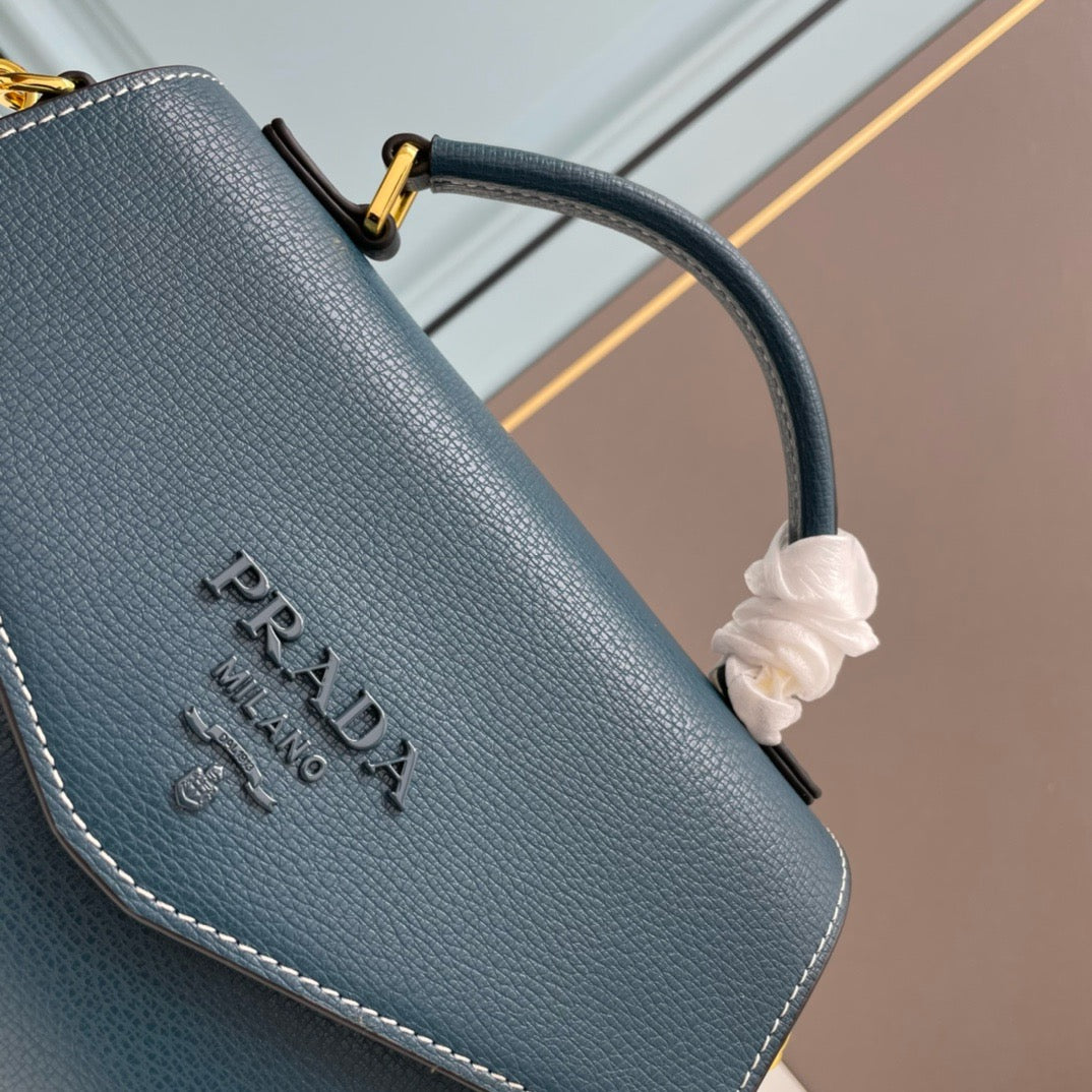 Elegant Prada Women’s Leather Shoulder Bag – Timeless & Sophisticated | Luxury Designer Bag