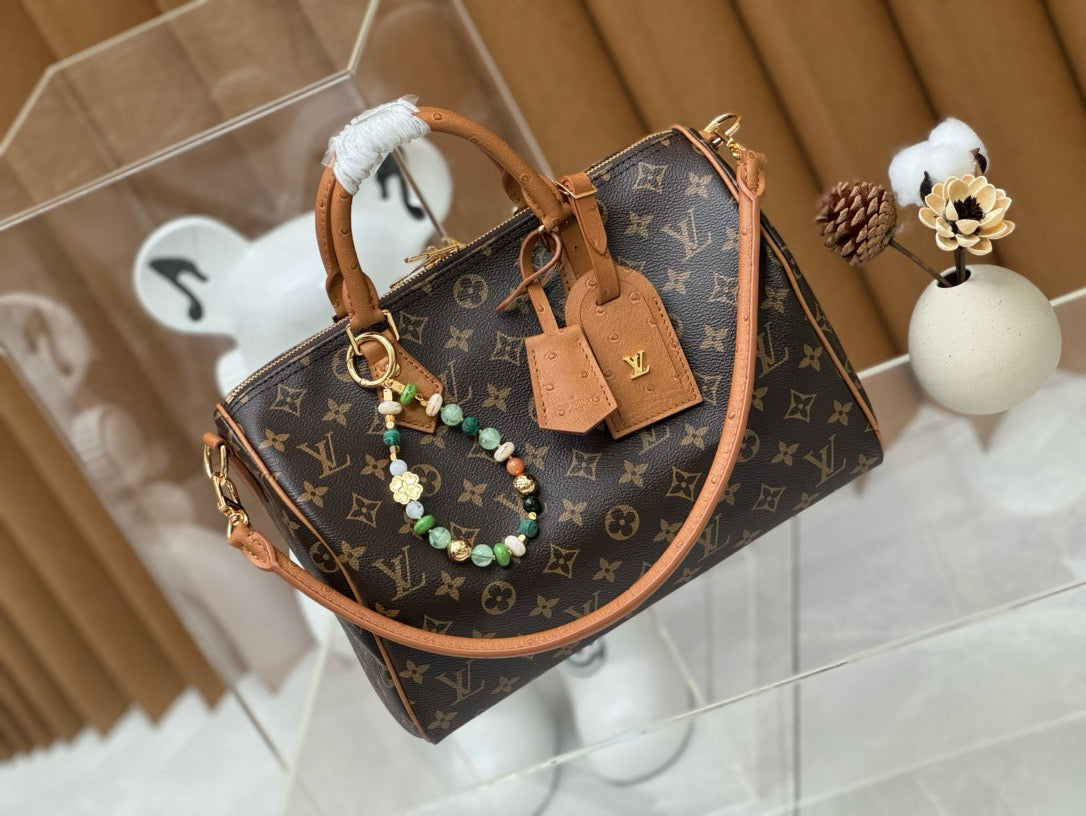 Geantă unică de umăr din piele maro Louis Vuitton pentru femei – Eleganță atemporală