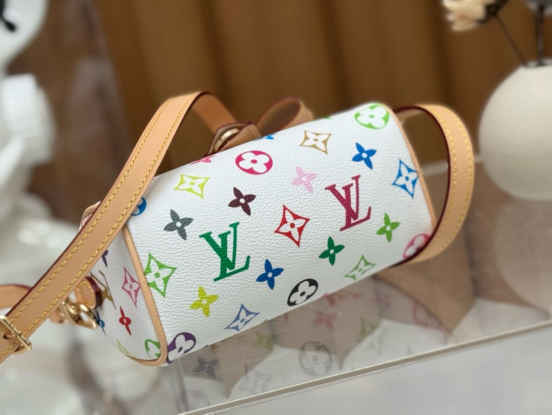 Geantă de umăr din piele pentru femei Louis Vuitton Murakami - Ediție limitată de lux