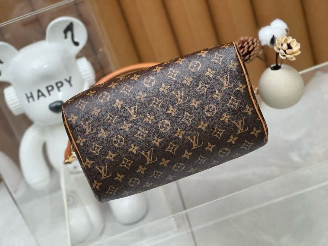 Geantă unică de umăr din piele maro Louis Vuitton pentru femei – Eleganță atemporală