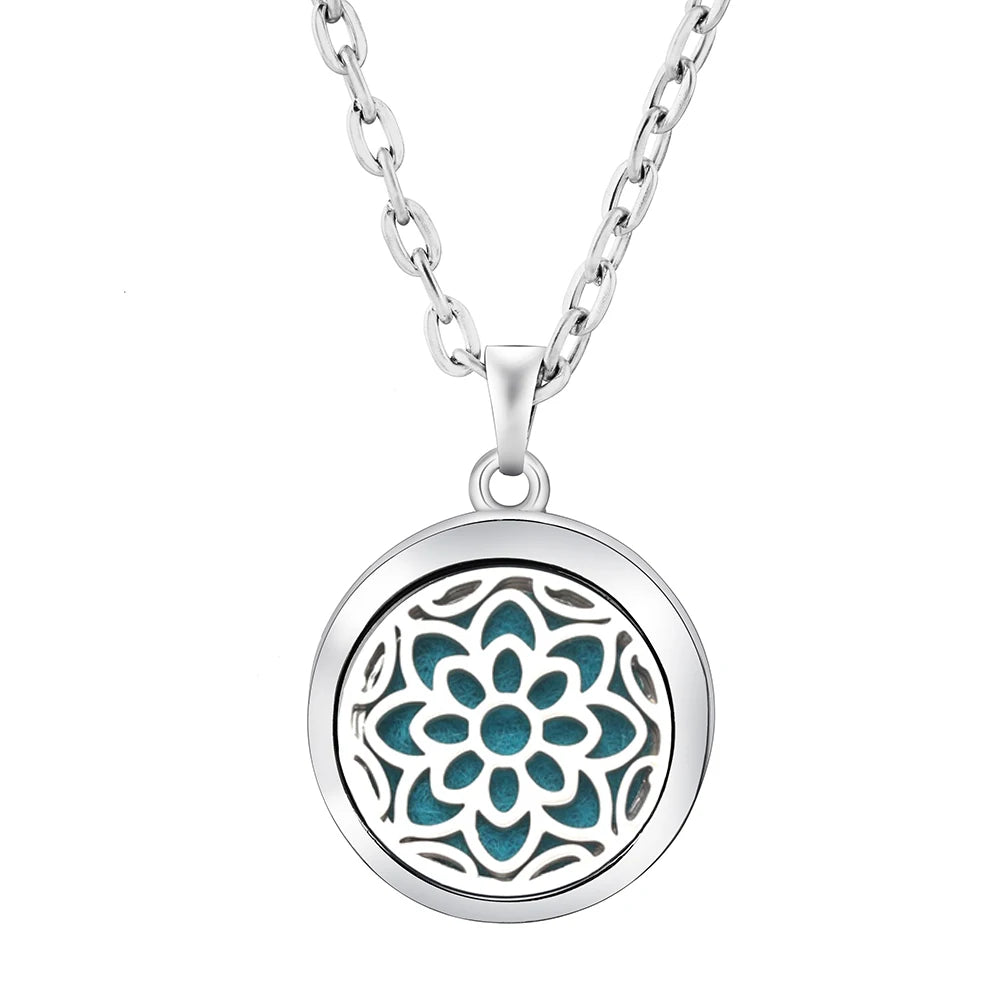 Tree of Life Aromatherapy Necklace | Stainless Steel Essential Oil Pendant