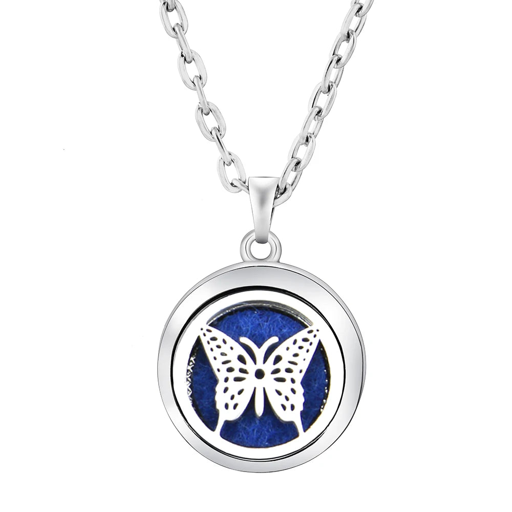 Tree of Life Aromatherapy Necklace | Stainless Steel Essential Oil Pendant