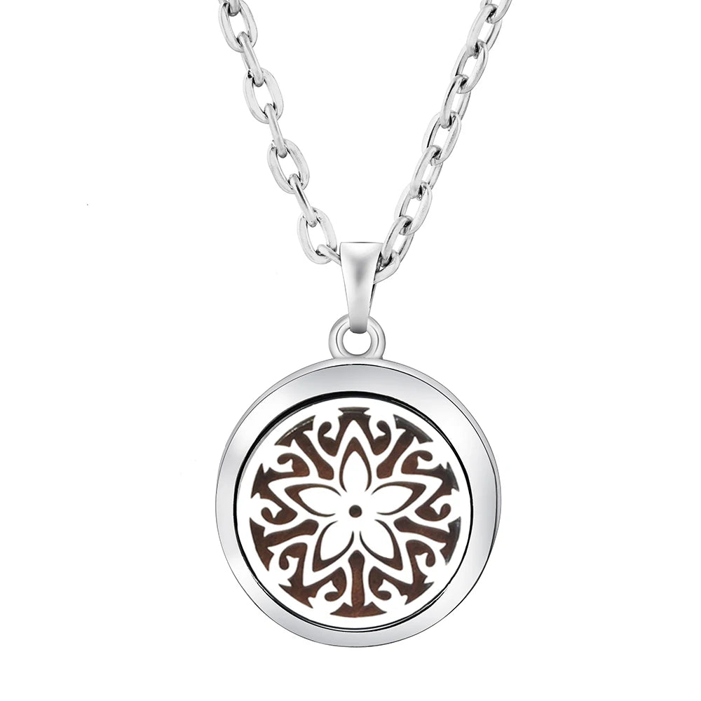 Tree of Life Aromatherapy Necklace | Stainless Steel Essential Oil Pendant