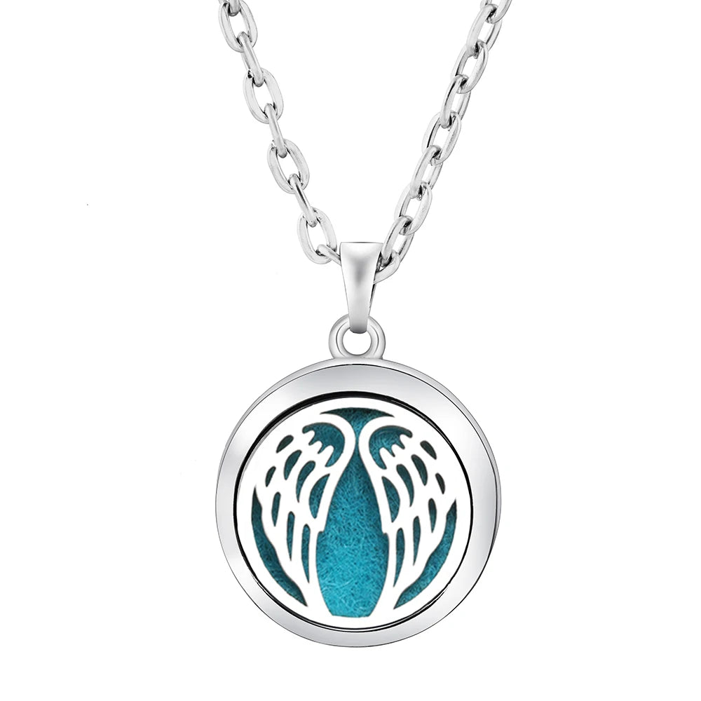 Tree of Life Aromatherapy Necklace | Stainless Steel Essential Oil Pendant