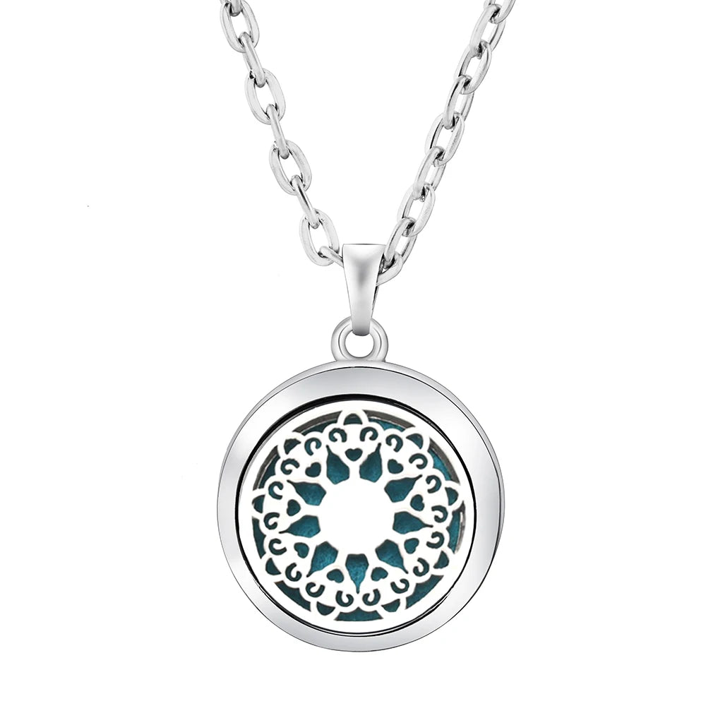 Tree of Life Aromatherapy Necklace | Stainless Steel Essential Oil Pendant