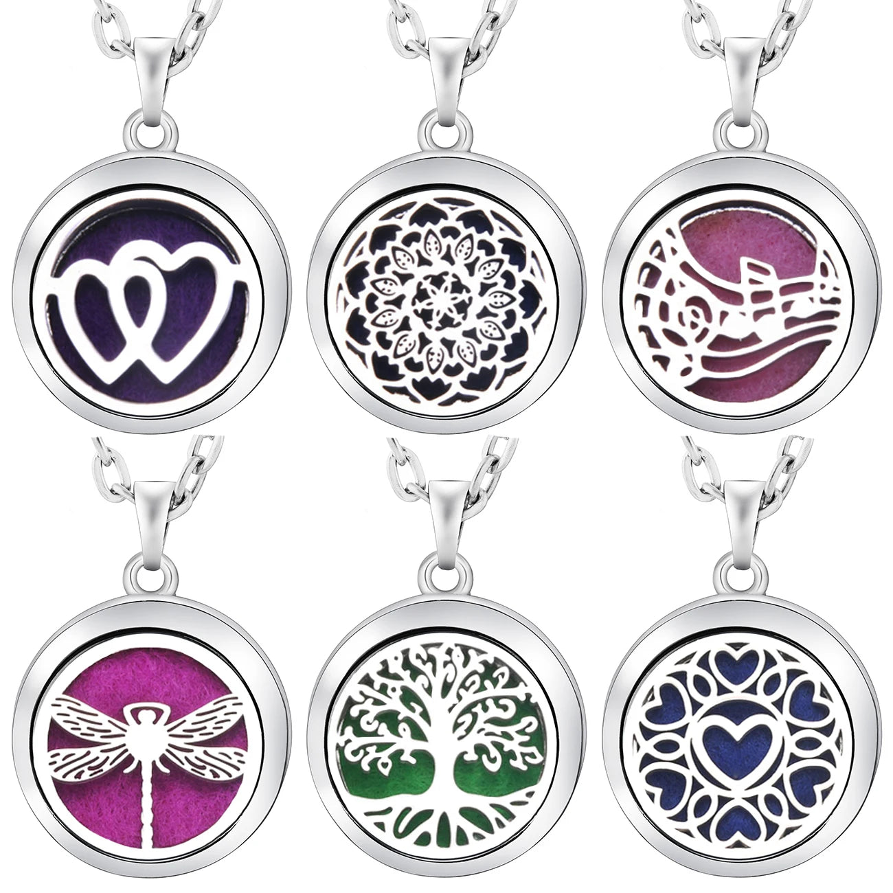 Tree of Life Aromatherapy Necklace | Stainless Steel Essential Oil Pendant