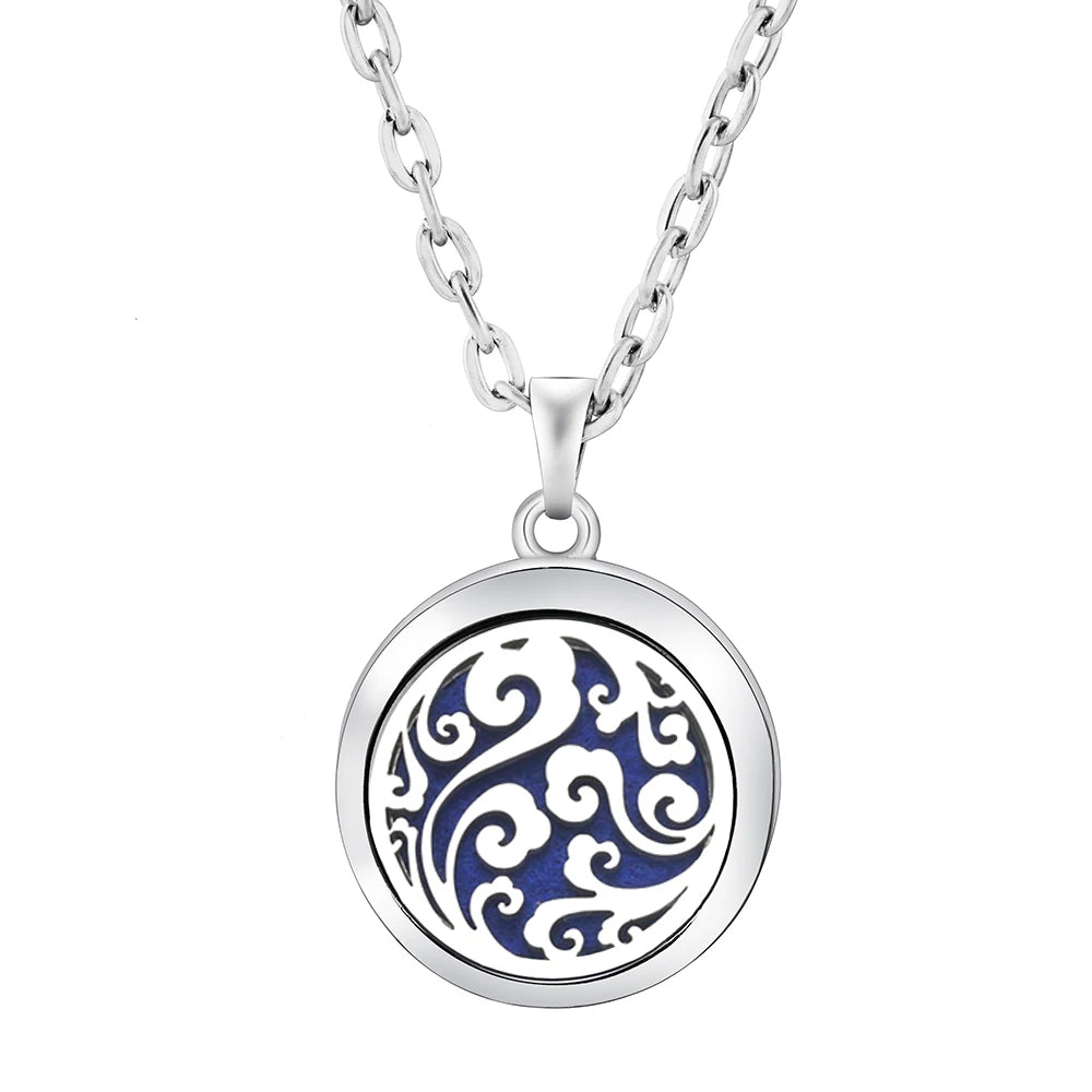 Tree of Life Aromatherapy Necklace | Stainless Steel Essential Oil Pendant