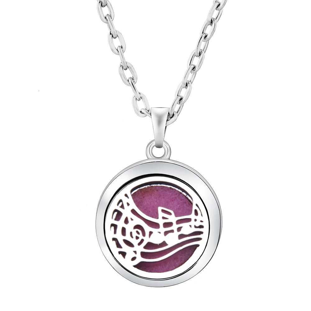 Tree of Life Aromatherapy Necklace | Stainless Steel Essential Oil Pendant