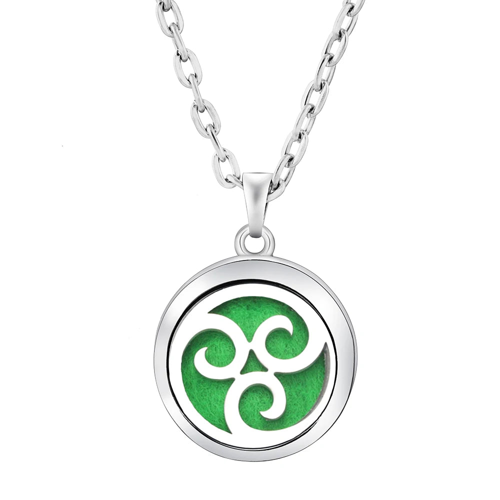 Tree of Life Aromatherapy Necklace | Stainless Steel Essential Oil Pendant