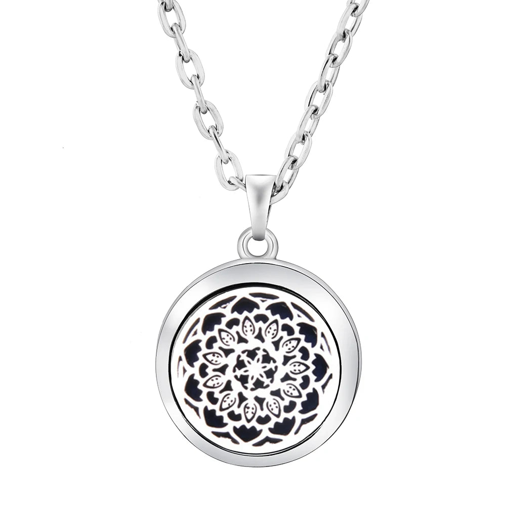 Tree of Life Aromatherapy Necklace | Stainless Steel Essential Oil Pendant