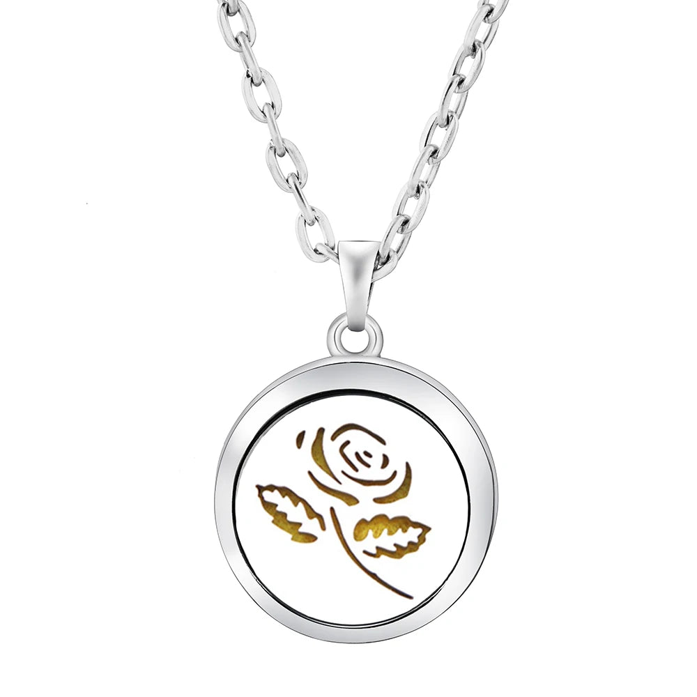 Tree of Life Aromatherapy Necklace | Stainless Steel Essential Oil Pendant