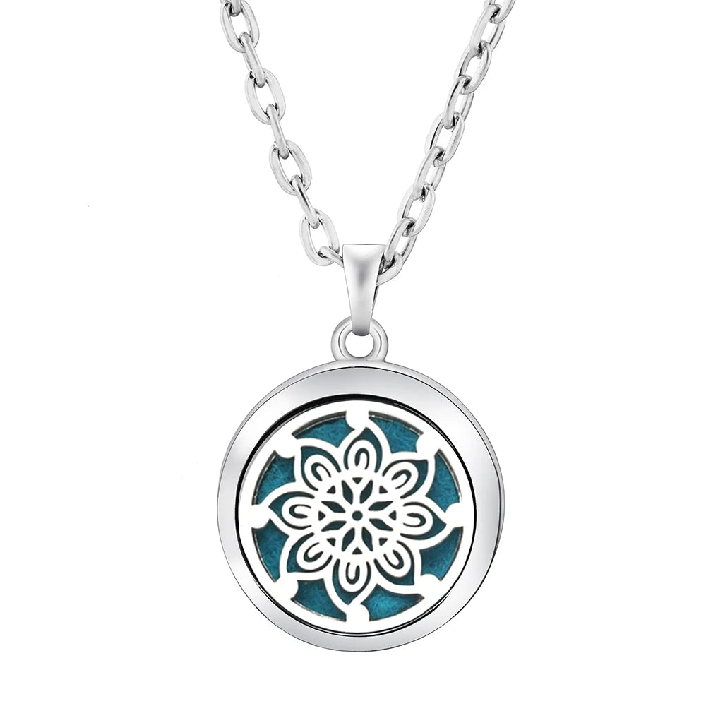 Tree of Life Aromatherapy Necklace | Stainless Steel Essential Oil Pendant