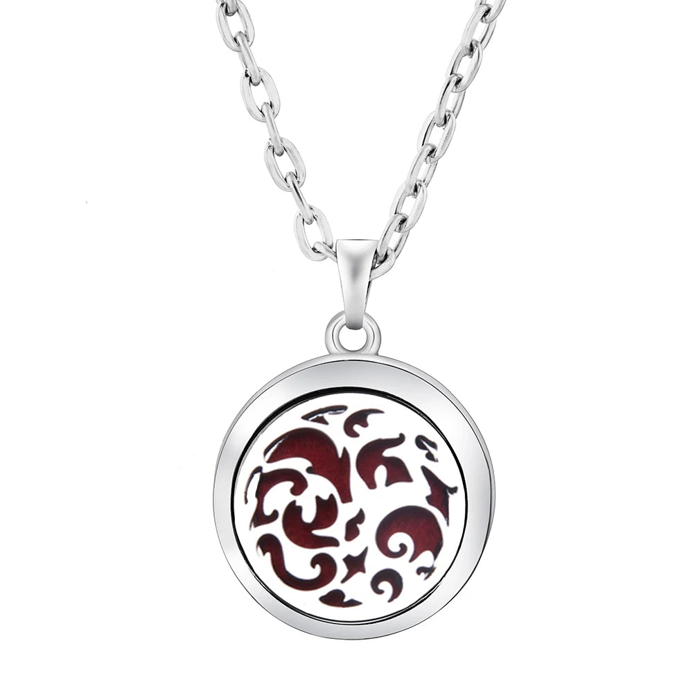 Tree of Life Aromatherapy Necklace | Stainless Steel Essential Oil Pendant