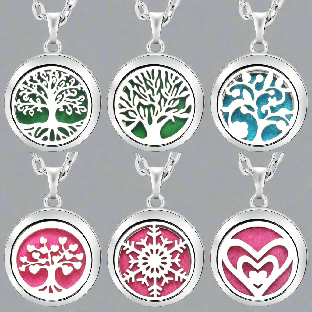 Tree of Life Aromatherapy Necklace | Stainless Steel Essential Oil Pendant