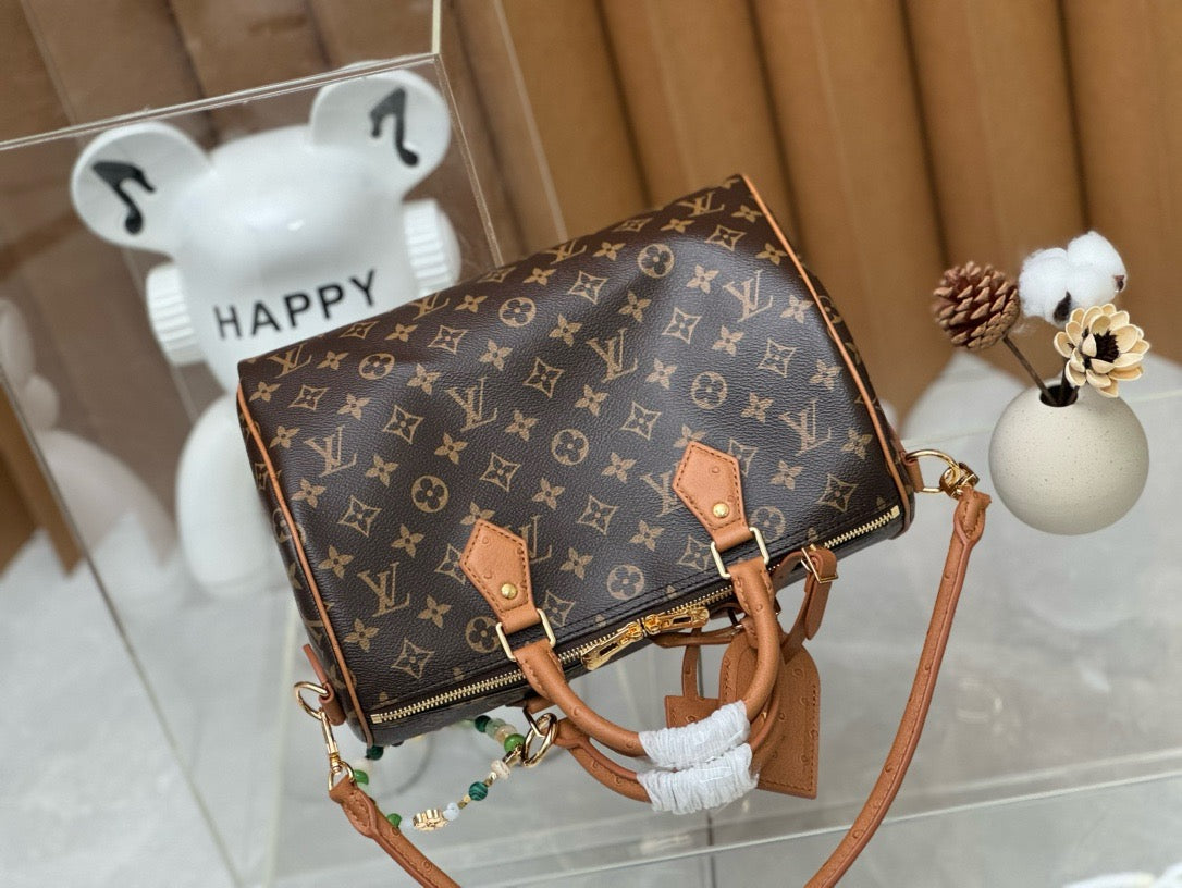 Geantă unică de umăr din piele maro Louis Vuitton pentru femei – Eleganță atemporală