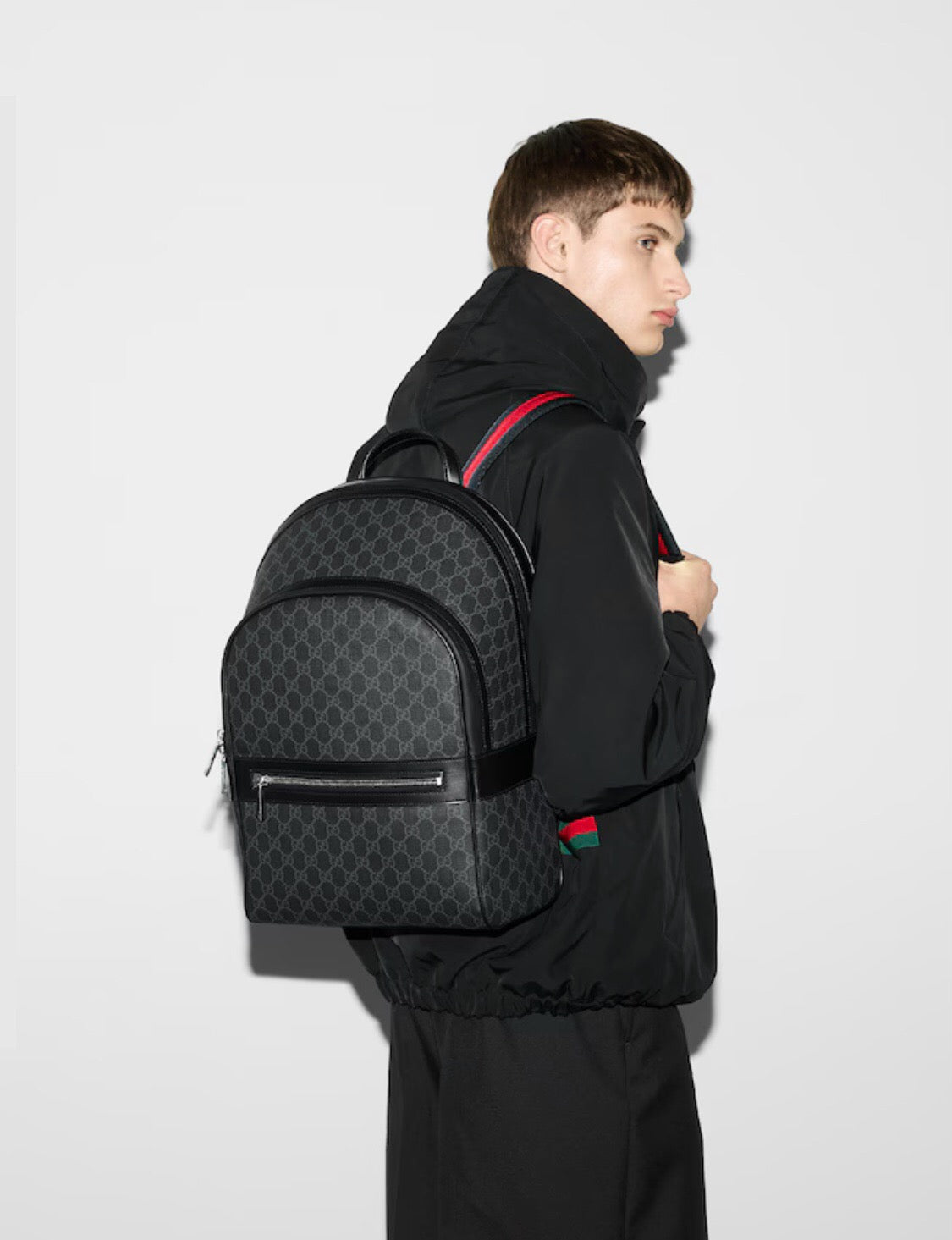 New Gucci Men’s Leather Backpack – Sleek & Functional Luxury