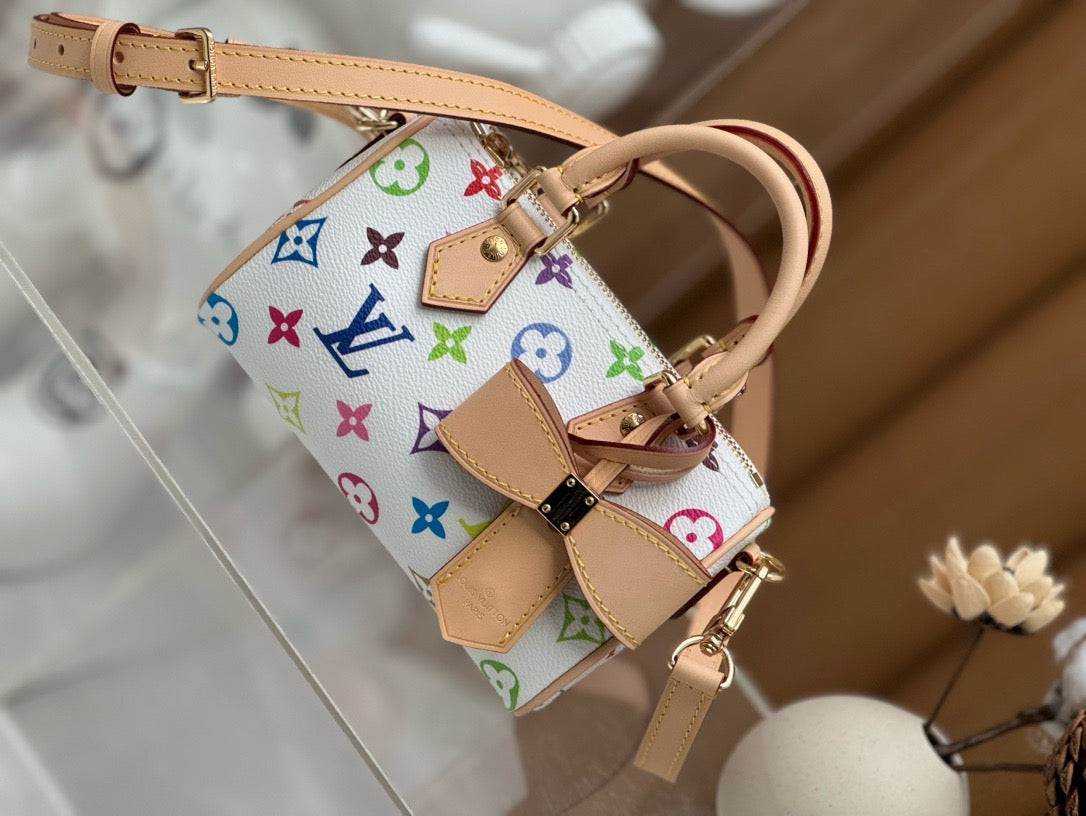 Geantă de umăr din piele pentru femei Louis Vuitton Murakami - Ediție limitată de lux